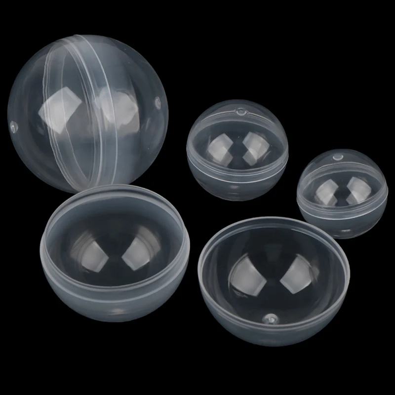 50 Piezas de Cápsulas de Plástico Transparente de 28mm-50mm, para Juguetes Sorpresa, Contenedores Pequeños para Manualidades y Modelos