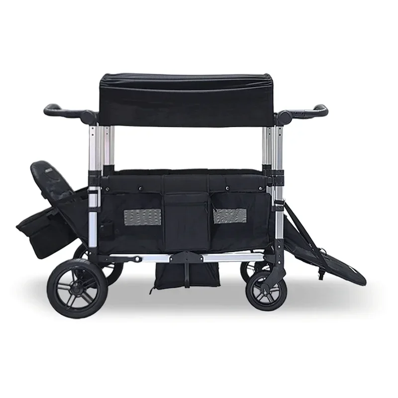 アウトドア折りたたみ式ワゴン、ベビーカー、キャノピー付きキャンプカート、ホットセール中