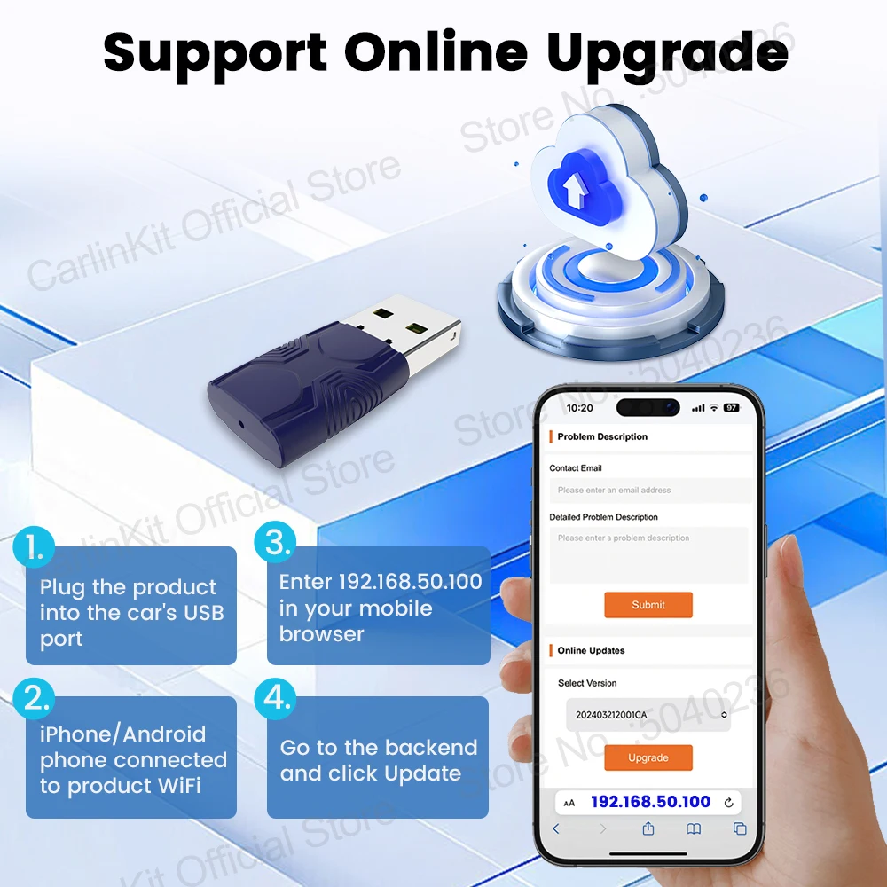 2026 New Mini Ultra CarlinKit 5.0 Wireless CarPlay & Android Auto USB Dongle Plug &Play WiFi Bluetooth Auto-Connect For OEM Cars view 6