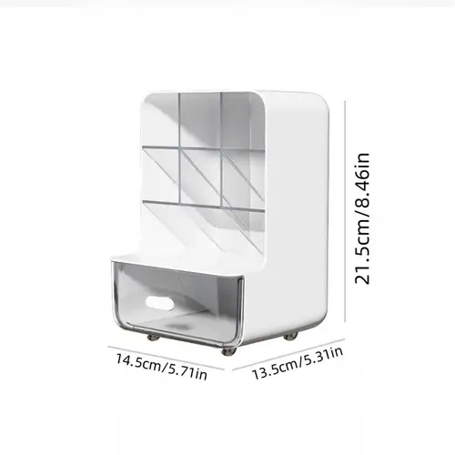 Imagen 2 del producto Portalápices inclinado de 1 pieza, escritorio para estudiantes, caja de almacenamiento de papelería, escritorio de oficina de gran capacidad, estante de almacenamiento varios