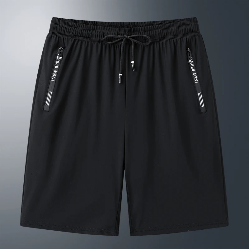 Summer Ice Silk Quick Dry Jogging Shorts for Men, Lightweight Thin Breathable Fitness Beach Sports Running Bottoms