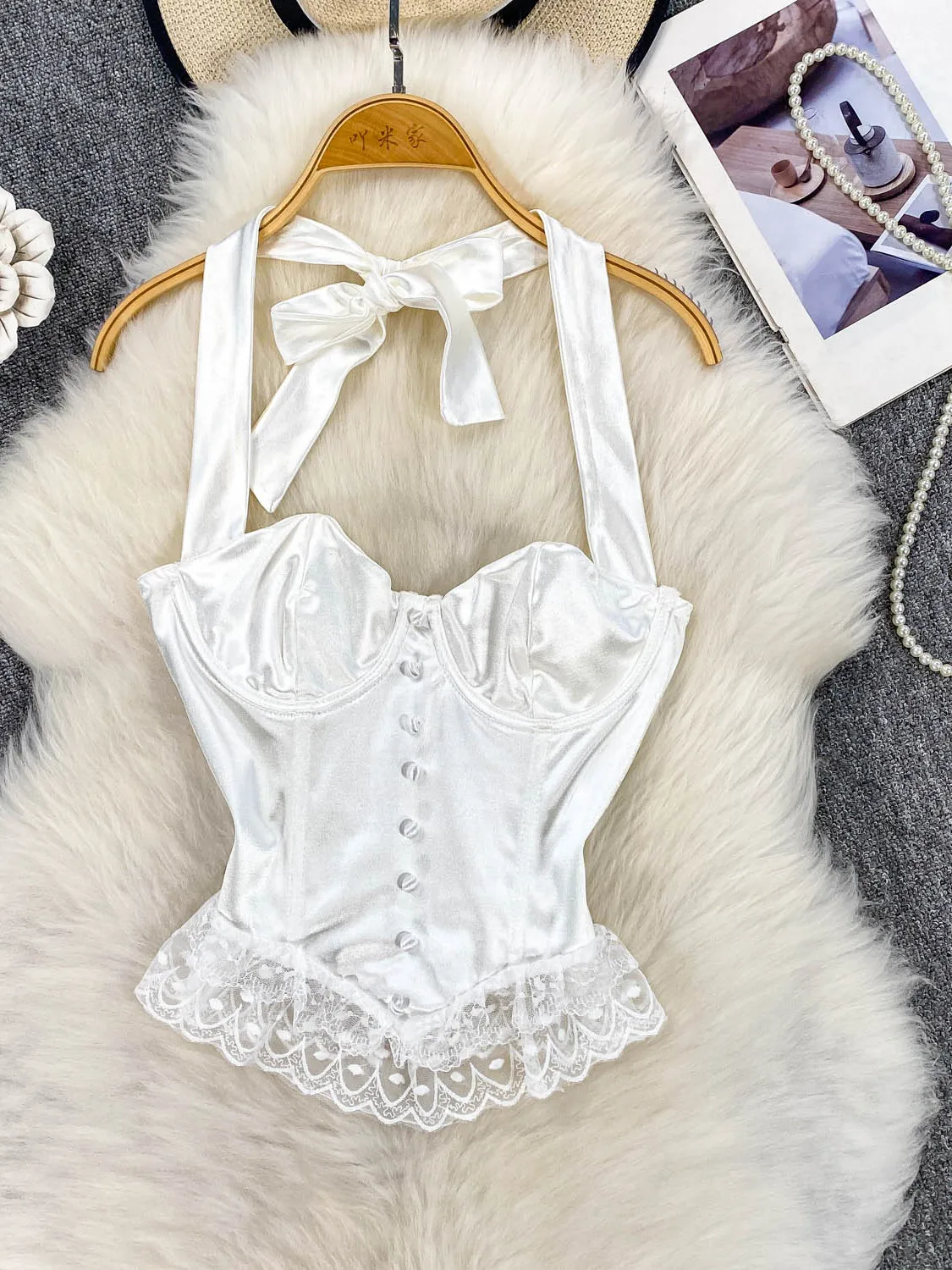 

Sexy Strapl Lace Patchwork ort Top Women's New Sle Glowing Design Slimming Fit Vest Outerwear Polyester Fiber Casual Wear
