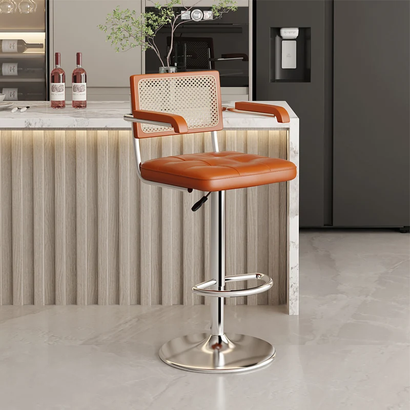 

Mobile Walnut Casa Bar Chair Office Modern Kitchen Relaxing Countertop Bar Chair Vintage Chaise De Bar Velour Home Furniture