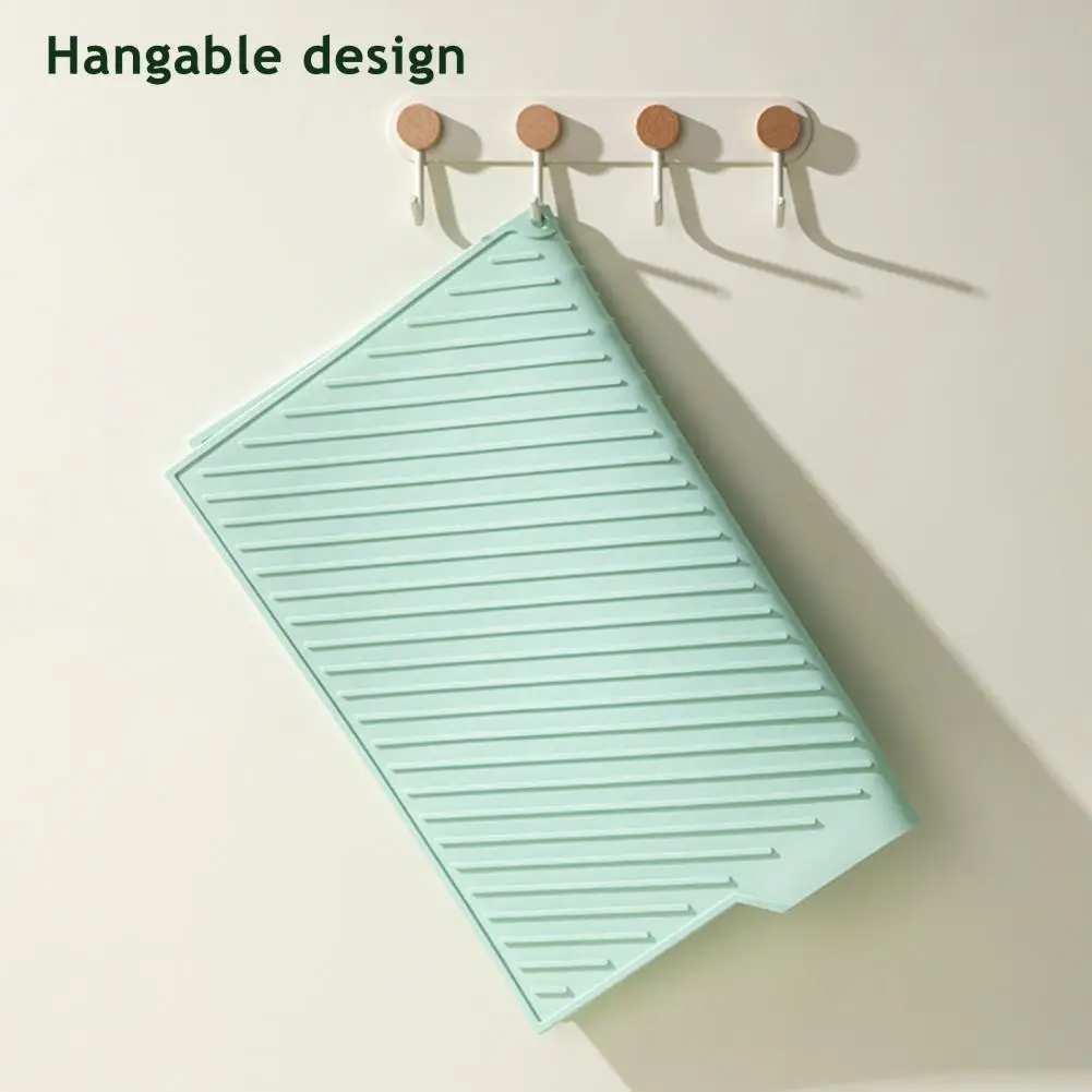 

Silicone Dish Drying Mat for Kitchen Counter Fast Drain Heat Resistant Pot Holder Silicone Mat Cutting Board Protector Pad