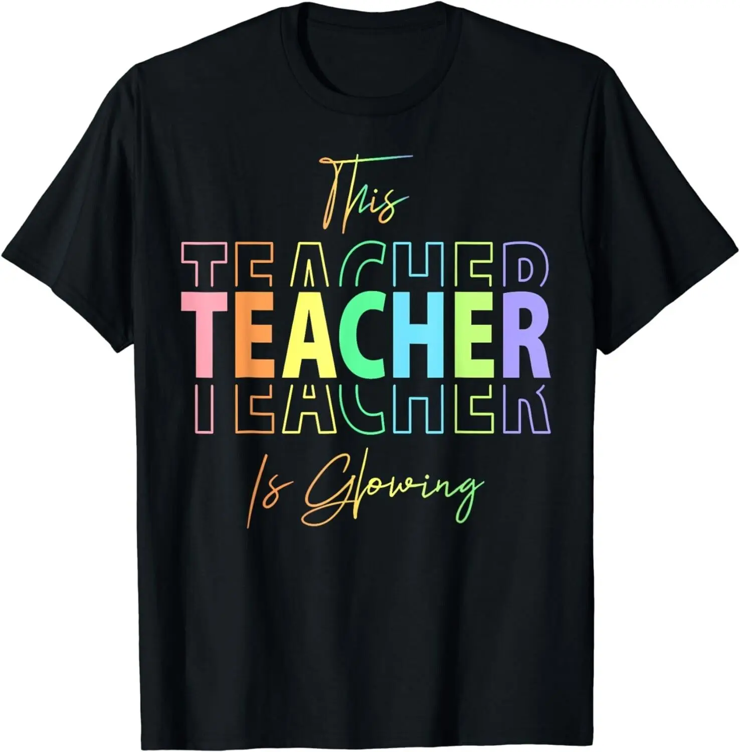 

This Teacher Is Glowing Hello Summer Funny Gift Unisex T-Shirt