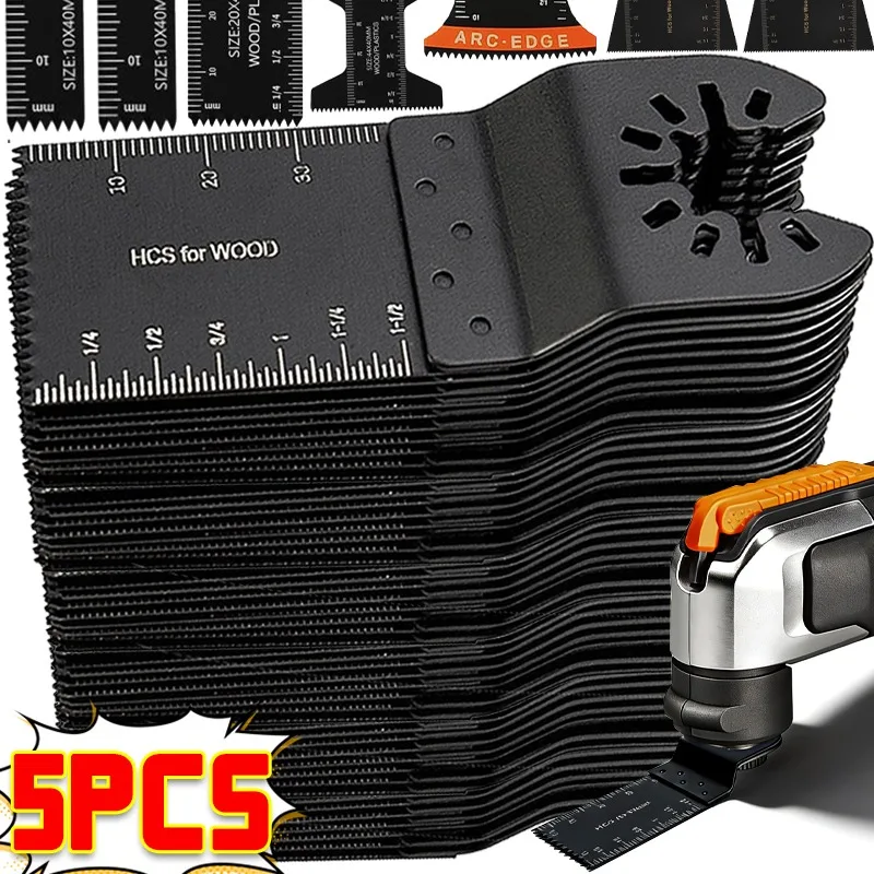 

5Pcs All-Purpose Saw Blade Carbide Oscillating Saw Blades for Hard Material Metal Nails Bolts Screws Construction Hardware Tools