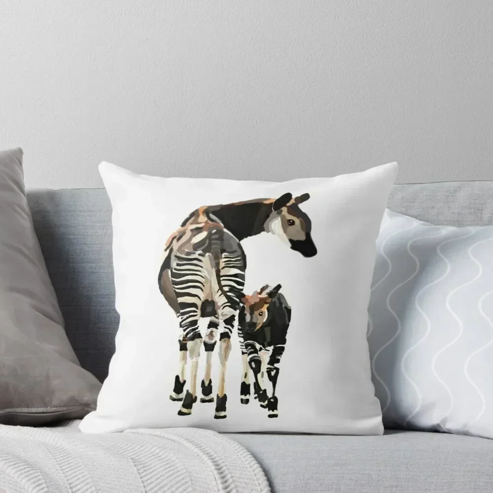 

Okapi and Calf Throw Pillow pillowcases for sofa cushions Pillowcase Cushion Custom Cushion Photo Decorative pillowcase pillow