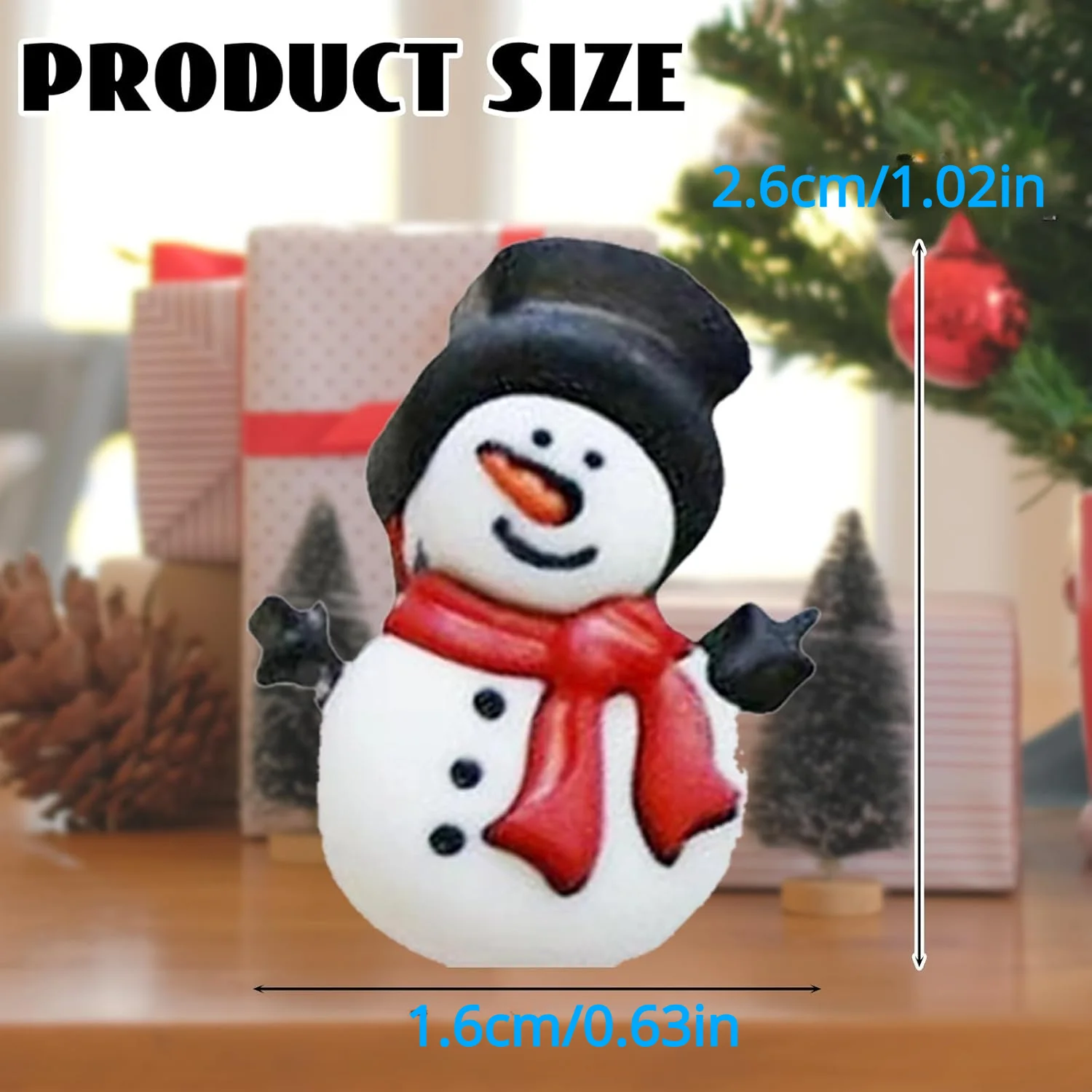 2 uds cubiertas de perilla de gabinete de Navidad-2024 nuevas cubiertas de perilla de gabinete de muñeco de nieve de silicona de Navidad para