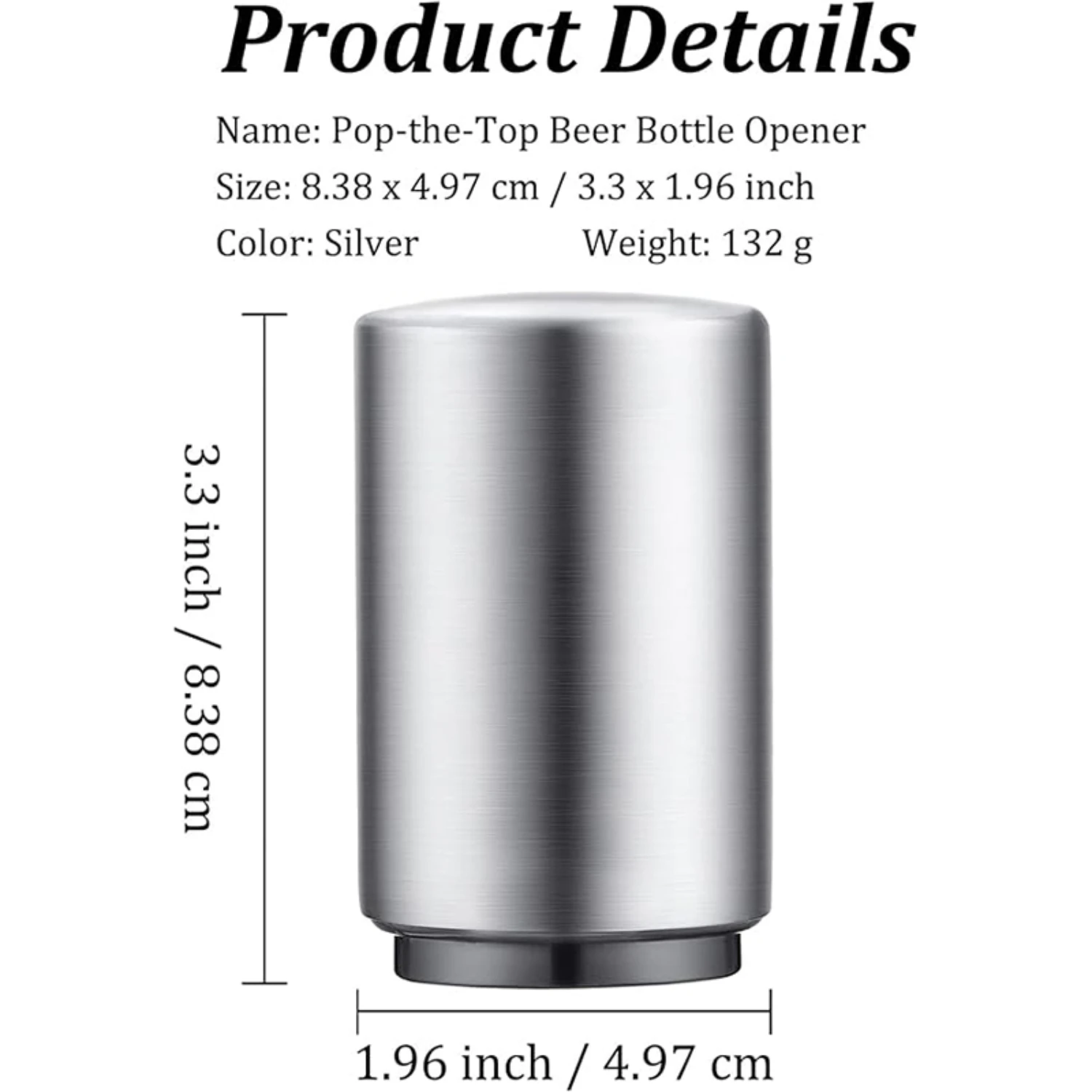 Ouvre-bouteille de bière ouvre-bouteille en acier inoxydable pressage ouvre-bouteille automatique portabilité pique-nique camp outil de bière