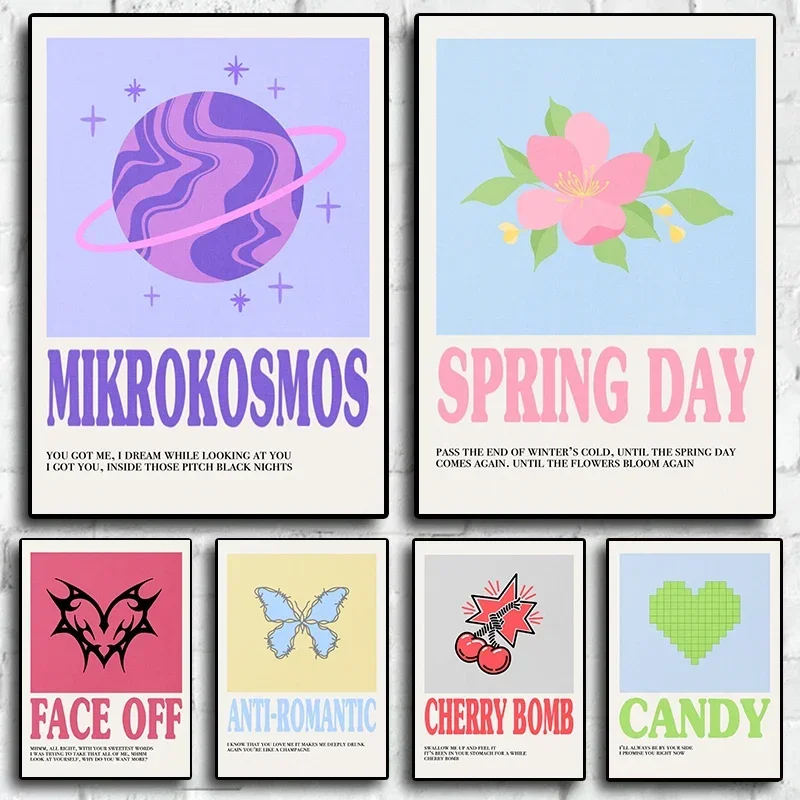 Kpop Music Album Poster Aesthetic Wall Art Print Stray Kids gods Boys Band Rock Rapper Canvas Home Office Singer Room Decor Gift