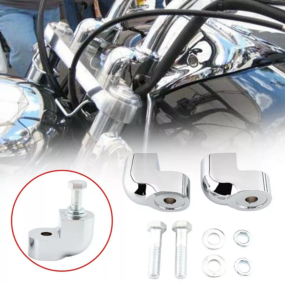 

For Honda VTX1300C VTX 1300C VTX1300 C 2004-2009 Handlebar Riser Pullback 2" Rod Plated CNC Aluminum Motorcycle Accessories