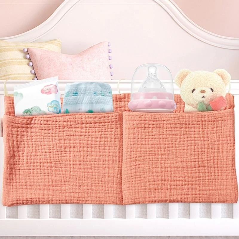 منظم سرير الأطفال J15U، منظم حفاضات معلق من القطن قابل للنقل لسرير الأطفال #2