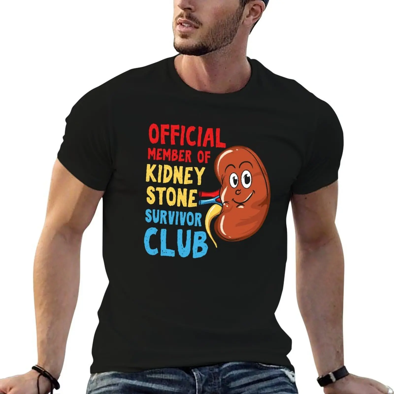 

Funny Kidney Stone Survivor Design T-Shirt man t shirt summer t shirts for man cotton g man t shirts for men T-shirt
