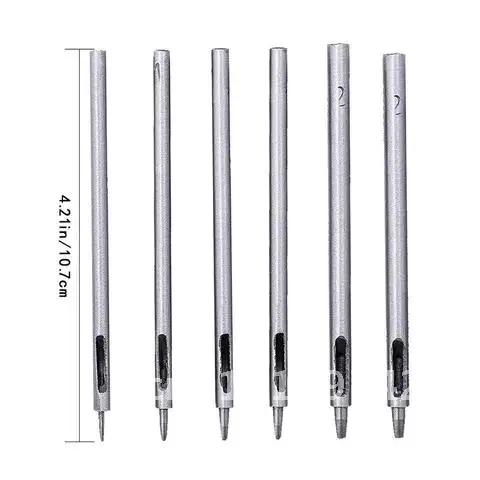 MIUSIE 1Pcs Hollow Leather Punching Tool Carbon Steel Belt Punch Hole Drilling Tools 0.5mm -4mm