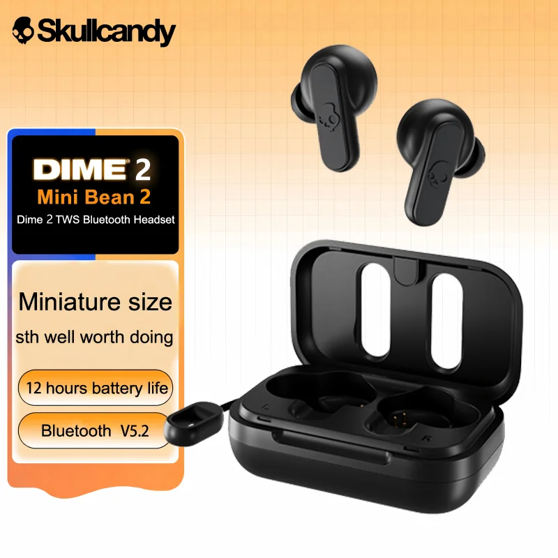 Audífonos Intrauditivos Inalámbricos Skullcandy DIME 2 TWS Bluetooth, Resistentes al Agua IPX4, Ligeros, Deportivos, con 12 Horas de Duración de Batería