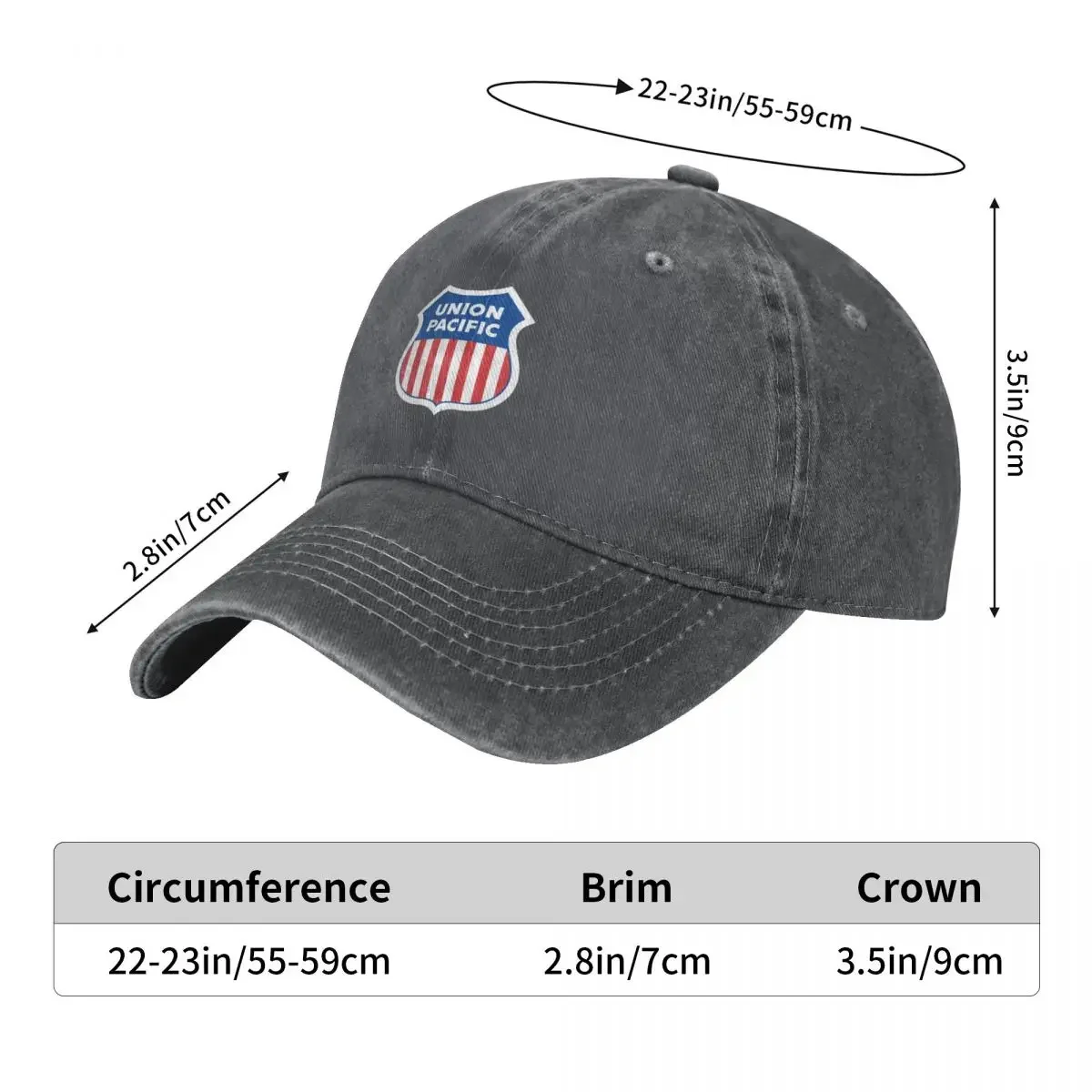 Union Pacific Baseball Cap Trucker Cap Hat Man For The Sun Women's Golf Clothing Men's