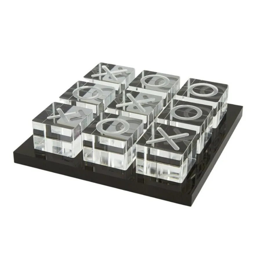 Modern Tic Tac Toe For Home Decoration Acrylic Xo With Black Base Decorative Tic Tac Toe Table Top Decoration Coffee Table Deco-image