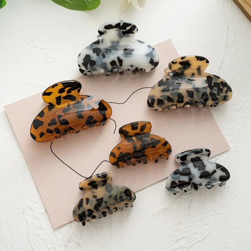 High Quality TortoiseShell Acrylic Acetic Acid Hair Claw Clips Korean Fashion Big Size Custom Hair Accessories