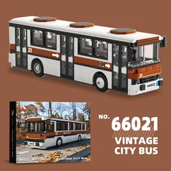 552PCS Retro City Bus Building Blocks Autumn Parade The Bus Model Bricks Desktop Decoration Diy Toys For Kids Holiday Gifts