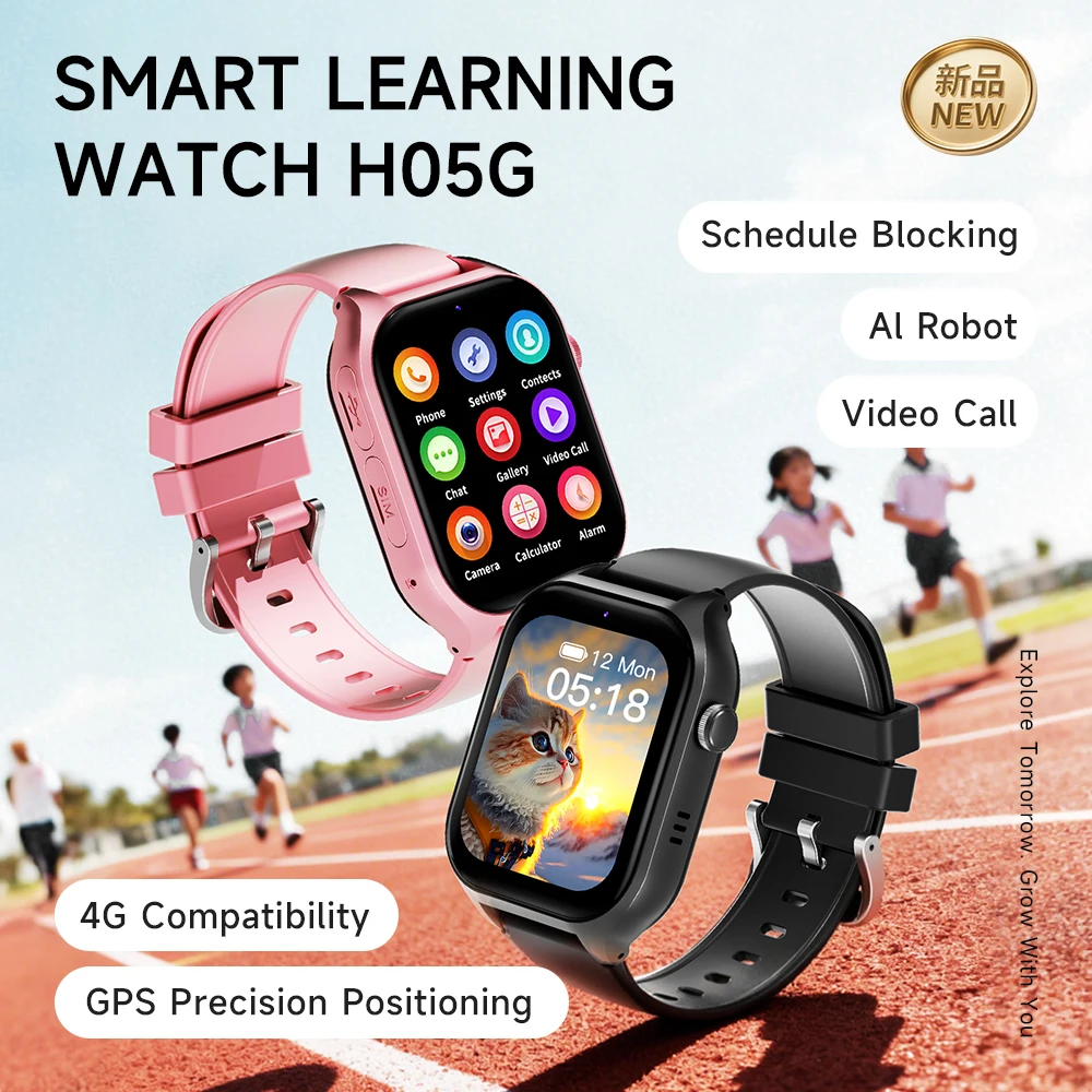 4G Kids Smart Watch Phone Nano SIM Card Slot Video Call WIFI LBS Positioning 800mAh Children Smartwatch with Camera Alarm