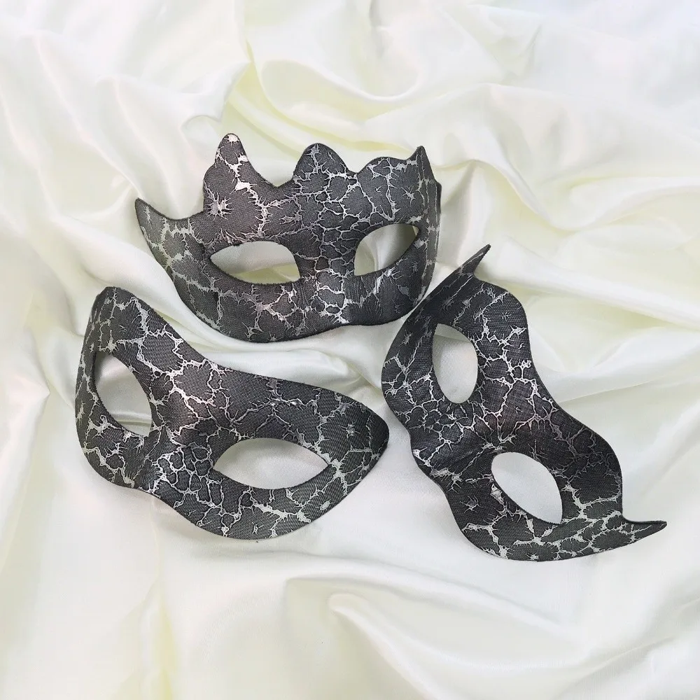 Creative Plastic Halloween Masks Reusable Durable Jazz Mask Gold Venetian Masquerade Half Face Mask Carnival