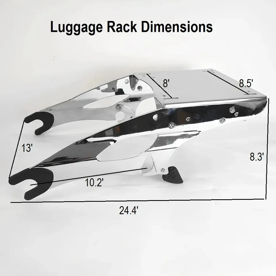 Rear Luggage Rack Trunk Mount Kit for Indian 14-22 Chieftain Roadmaster Springfield Challenger Dark Horse Top Box Case Chrome