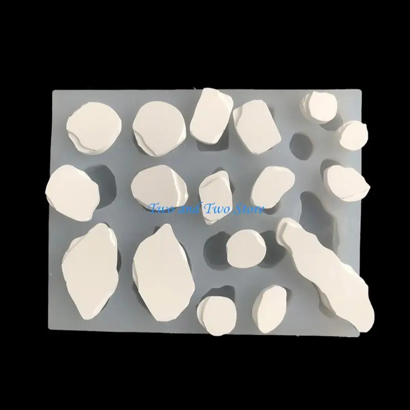 

HX6F Irregular Silicone-Mold DIY Fondant Molds Polygon Chocolate Baking Epoxy Mold Cake Toppers Making Tool