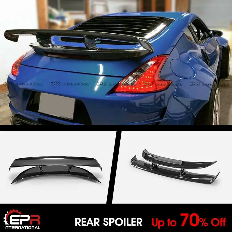 

For 2009 onwards Nissan Fairlady 370Z Z34 VRS2 Style Carbon Glossy Rear Spoiler Trunk Wing (1360mm) Exteior kits