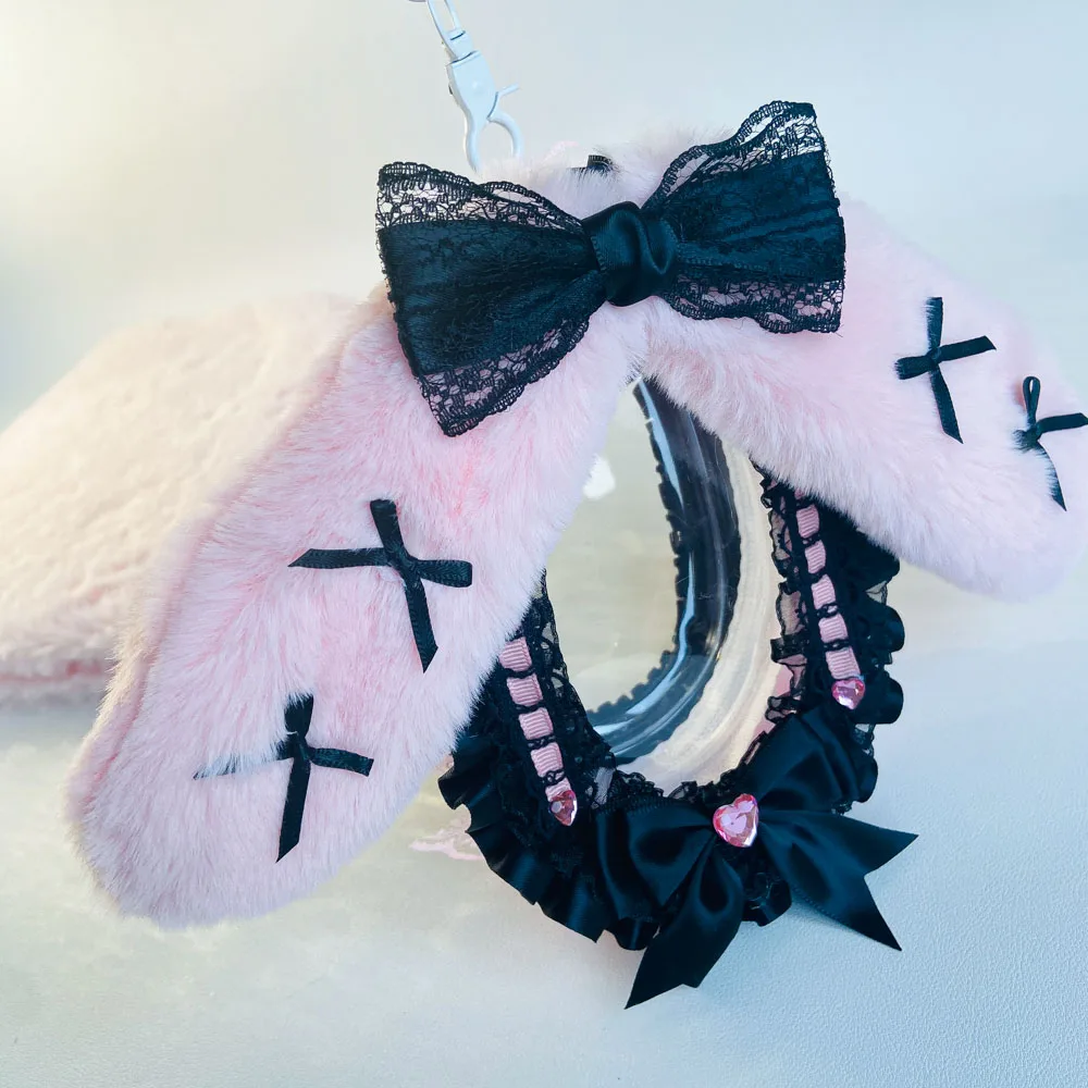 키 체인과 디스플레이 가방 10 cm 인형 아웃 가방 수제 레이스 수집가 블라인드 박스 케이스 보관 케이스 애니메이션 만화 인형 선물