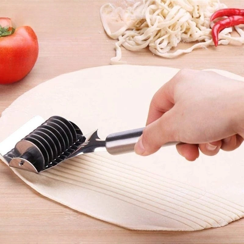 Cortador Manual de fideos de acero inoxidable, máquina rodante para hacer espaguetis, máquina de prensado de Pasta, cuchillo para chalota de cocina, accesorios de cocina