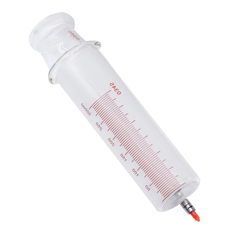 150ml/200ml/250ml/300ml/500ml/1000ml All Glass Syringes Large sausage device Glass sample extractor Glass Injector large caliber