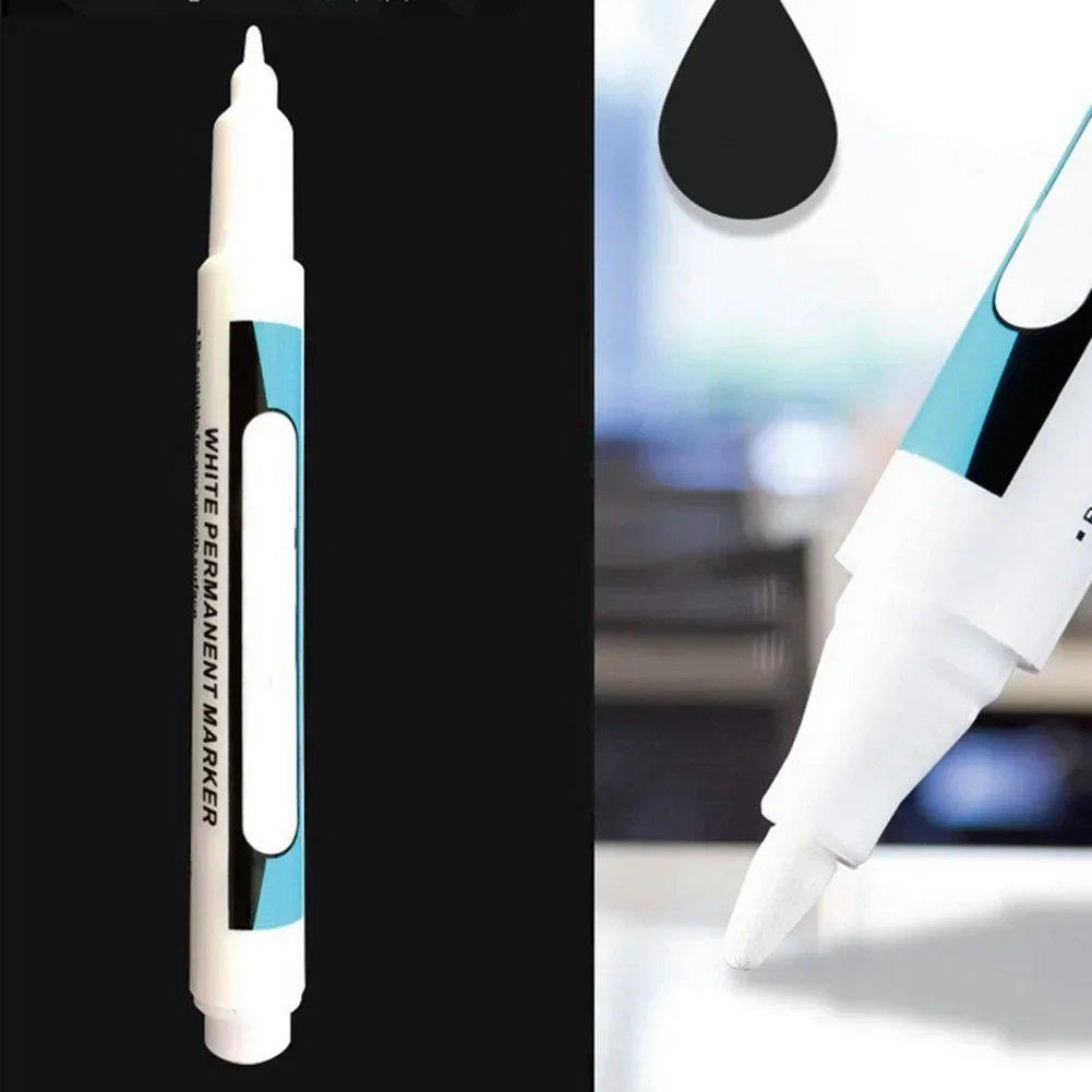2PCS Waterproof White Paint Pen Water-based Ink Marker Pen Marking Tools Painting Tools DIY Tools For DIY Gift Card Photo Albums