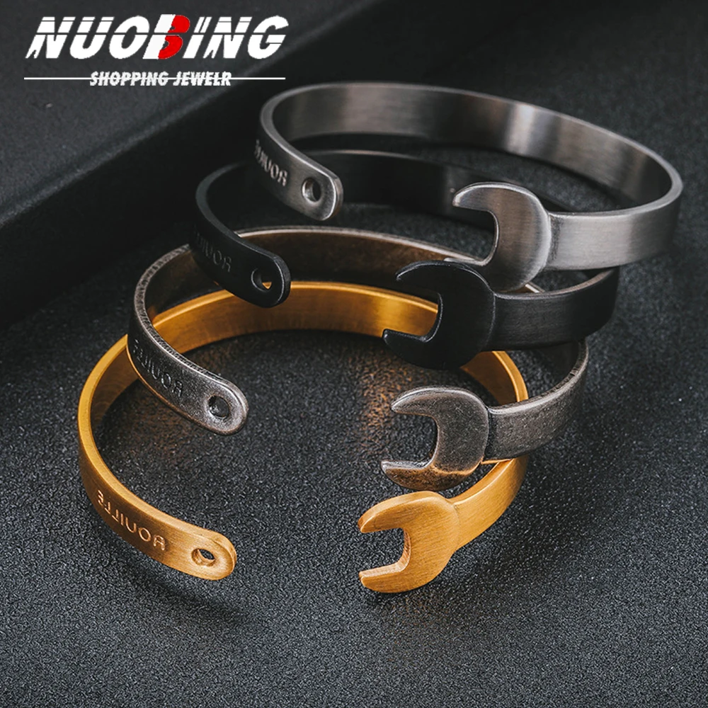 8mm Wrench Bracelet Stainless Steel Adjustable Torque Ratchet Spanner for Bicycle Motorcycle Car Repair Tools Mechanical Jewelry