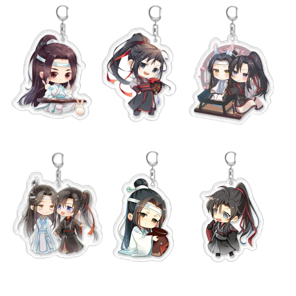 

6CM Mo Dao Zu Shi Keychain Cosplay weiwuxian lanwangji Keyring Chen Qing Ling Grandmaster of Demonic Fuuny Key Chain