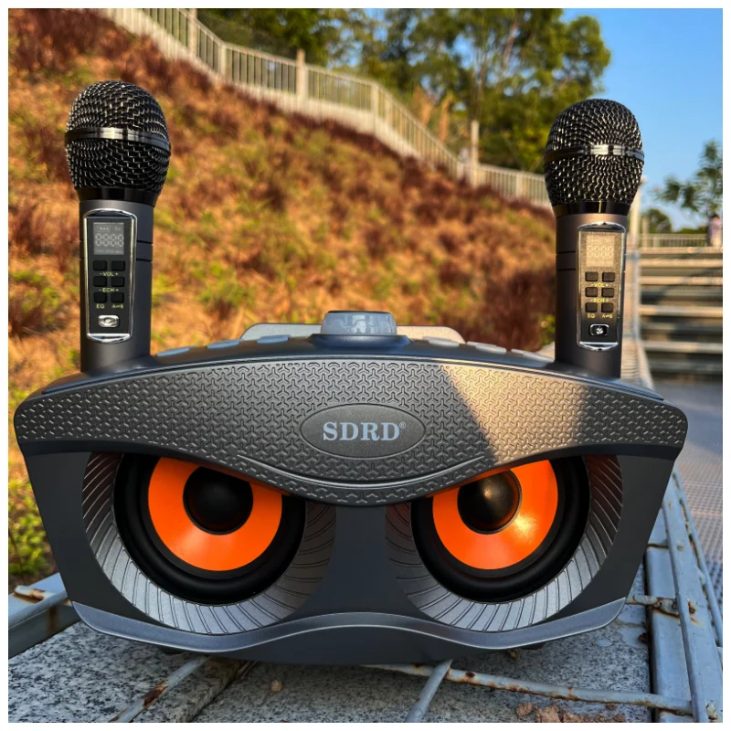 SD306Plus 30W High-power Outdoor Portable Karaoke Bluetooth Speakers With Two Wireless Mic & Speaker Wireless Stereo Speaker Set