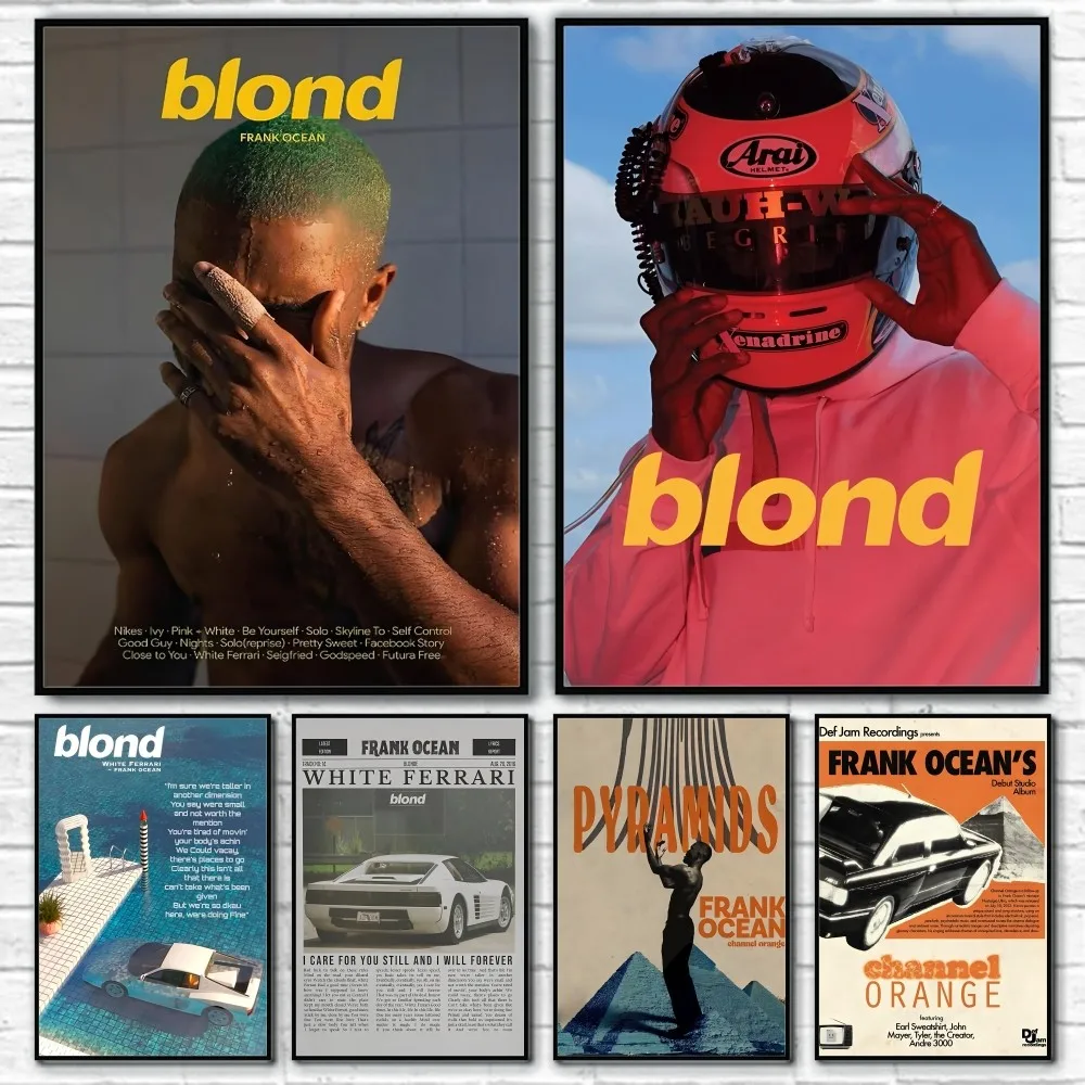 Современный Блондин Фрэнк Океан Гипбейст Рэп Модный Альбом Липкая Настенная Художественная Печать Водонепроницаемый Домашняя Гостиная Спальня Эстетический Декор