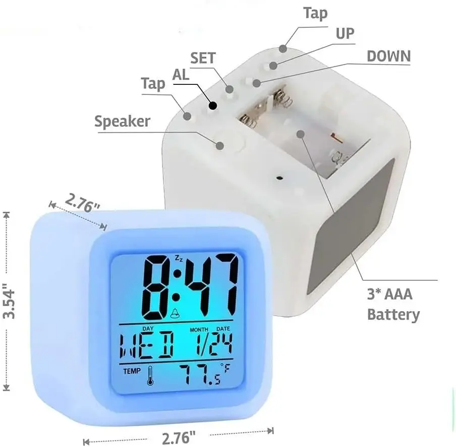 Color Changing Alarm Clock 3