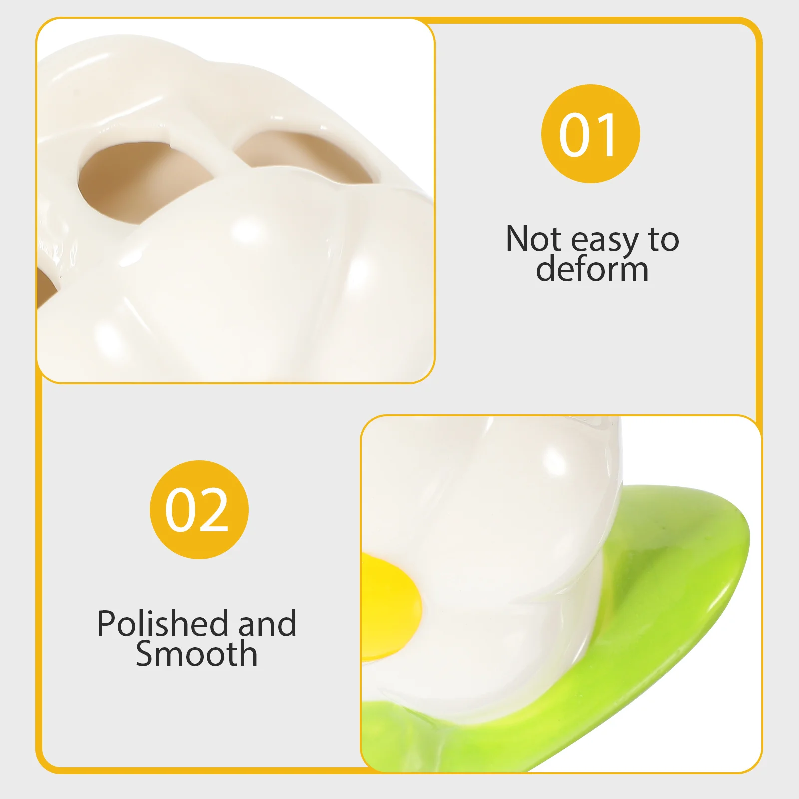 

Ceramic Flower Shape Toothbrush Holder Pen Stand Stable Base Multifunctional Desktop Organizer Pen Holder for Office Bathroom