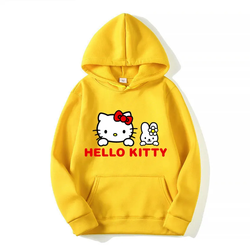 Sanrio Hello Kitty Women\'s Hoodie Sweatshirt Spring and Autumn New Fashion Cartoon 3D Printing Cute Clothes 2000s y2k Women\'s To