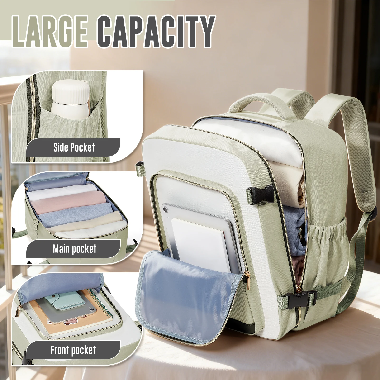 Ryanair حقيبة الظهر 40x30x20 حقيبة السفر Wizzair المقصورة حقيبة الرجال النساء 15.6 بوصة محمول على ظهره حقيبة ظهر عادية حقيبة ظهر للكلية #2