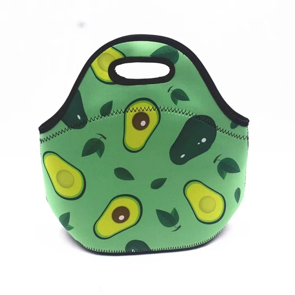 Thermal Insulated Print Neoprene Lunch Bag for Women Kids Lunch Bags Cooler Insulation Lunch Box Food Bag