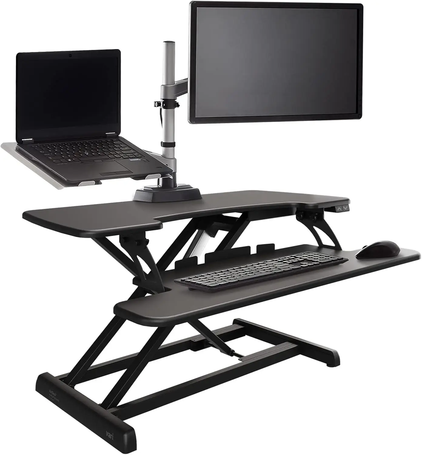 36 Electric - Standing Desk Converter - Height Adjustable Desk Riser - Stand Up Desk Converter for Home Office Workspace