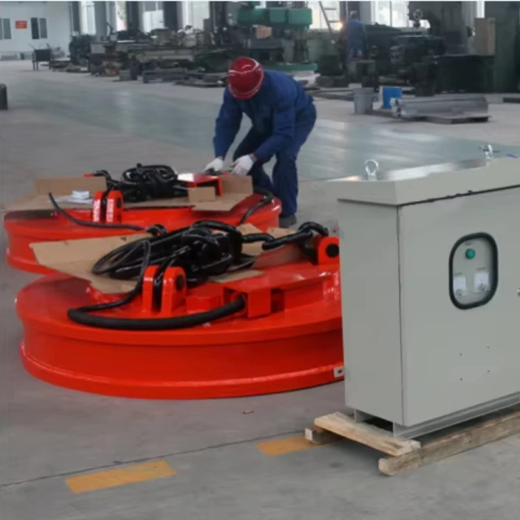 1.2m 1.5m Round Hydraulic Excavator Magnet Electromagnets Circular Lifting Magnet for Large-Size Steel Scrap