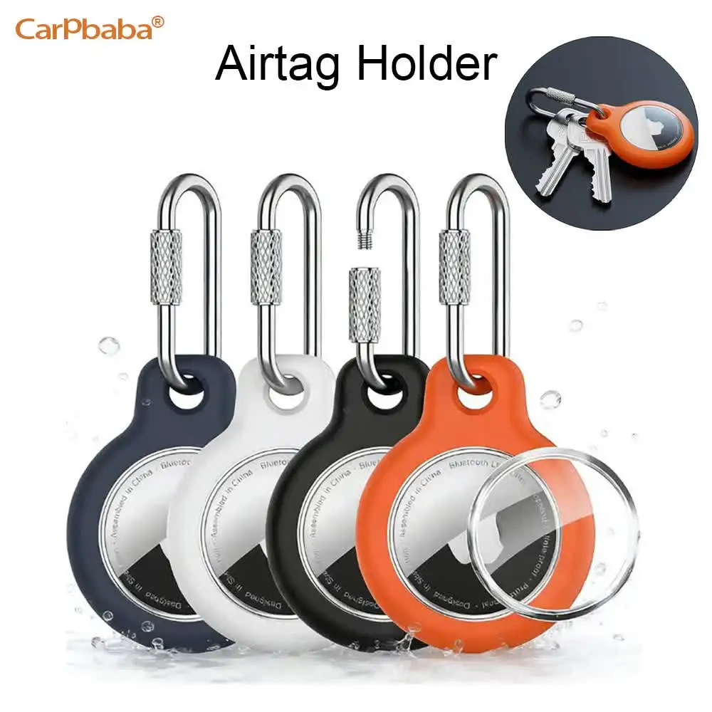AirTag Holder for Apple Airtags Case Shock Anti-Lost Keychain Secure Carabiner Clip Airtags Accessories for Keys Bags Pegs