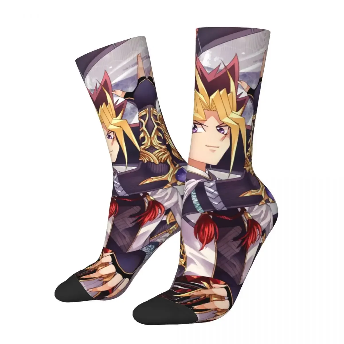 

Счастливые забавные мужские носки Yami Dragon винтажные Харадзюку YuGiOh карточные игры хип-хоп Новинка командные сумасшедшие носки с принтом в подарок
