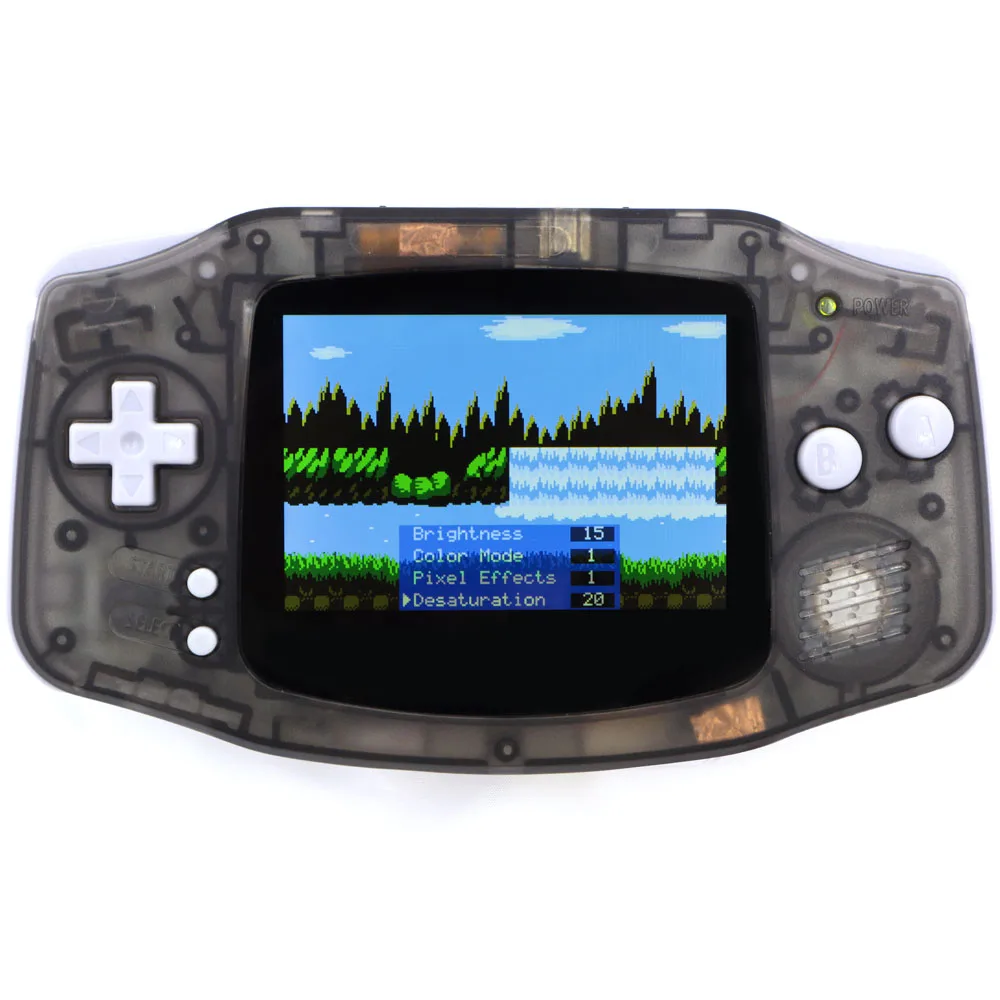 HISPEEDIDO 720x480 해상도 GBA IPS V5 라미네이팅 LCD 스크린 화이트 블랙 그레이 키트, 게임보이 어드밴스용, 용접 불필요