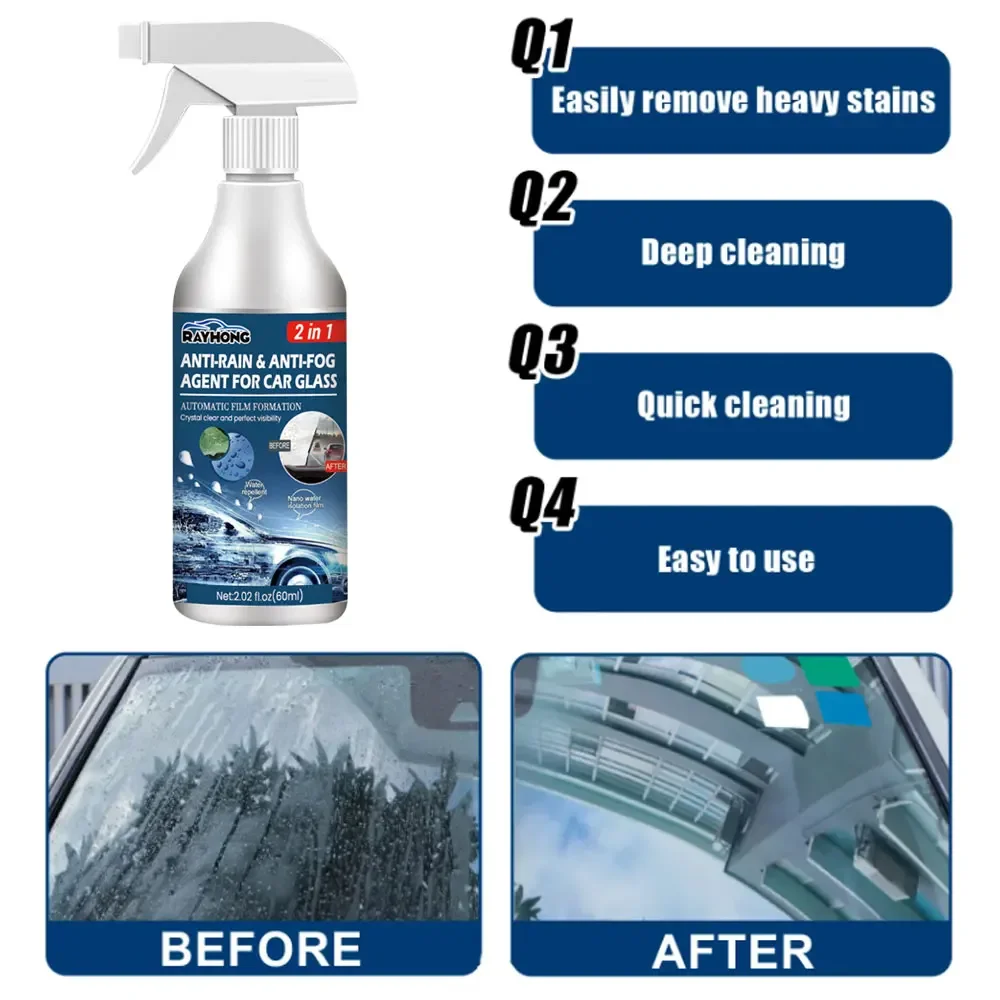 1pc Universele Auto Voorruit Anti Fog Spray Autoruiten Regendicht Cleaner Auto Anti-Regen Anti-condens Coating Agent auto Accessoires