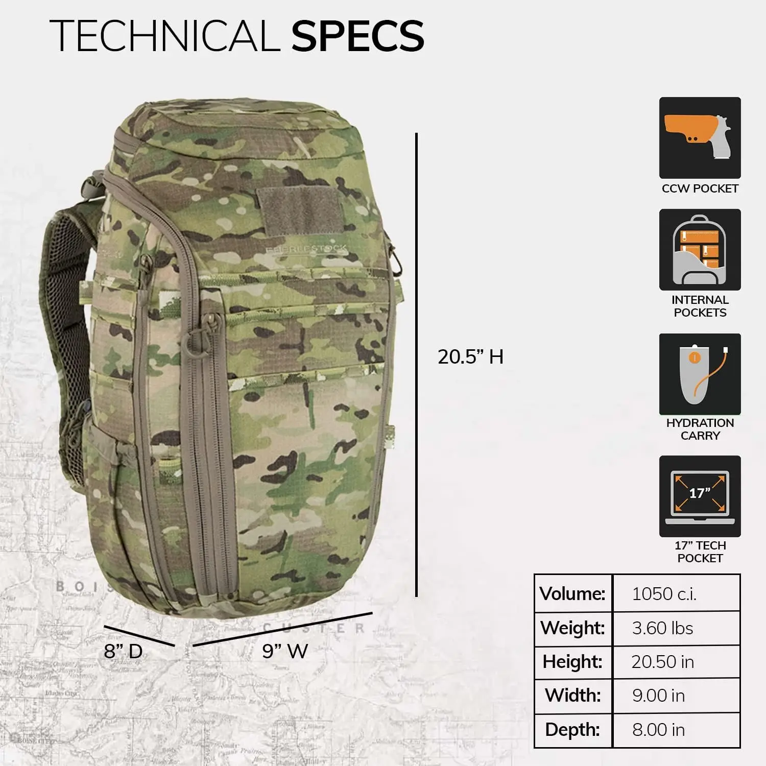 Switchblade Pack - Low Profile Tactical  Backpack for Maximum Space and Organization