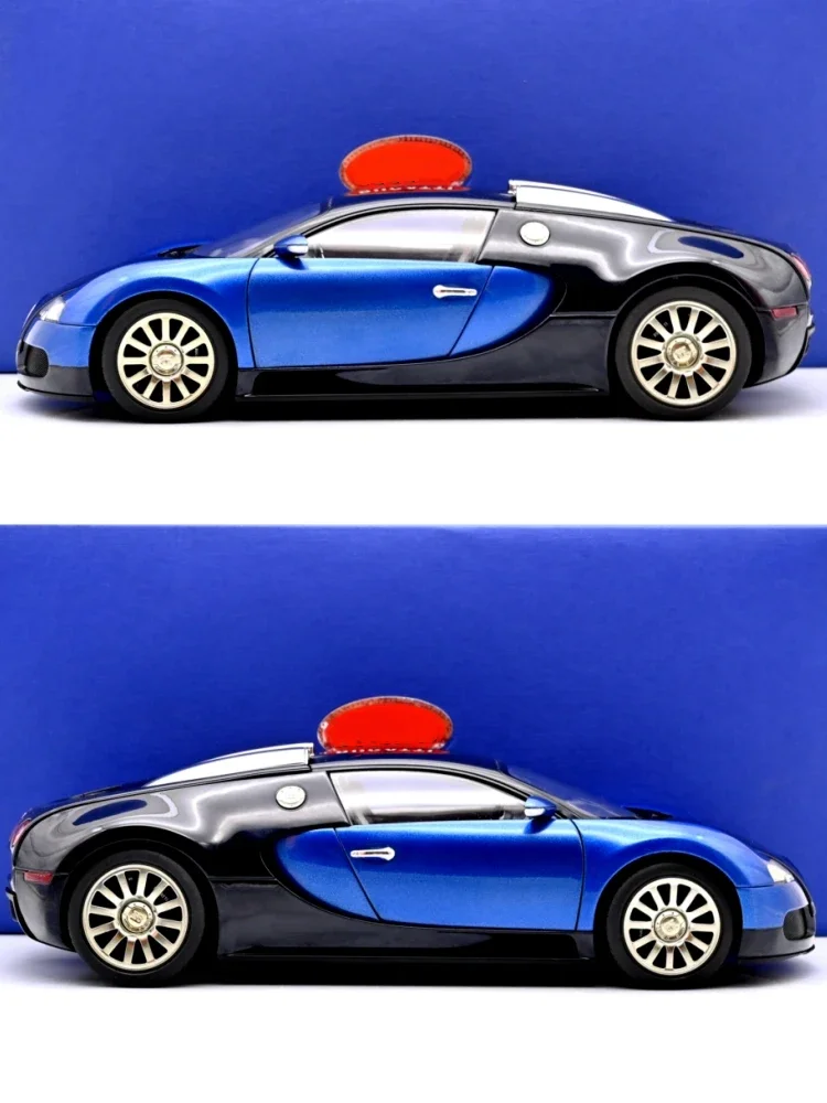 Autoart 1:18 Veyron 16.4 Blue Black Alloy Fully Open Simulation Limited Edition Alloy Metal Static Car Model Toy Gift