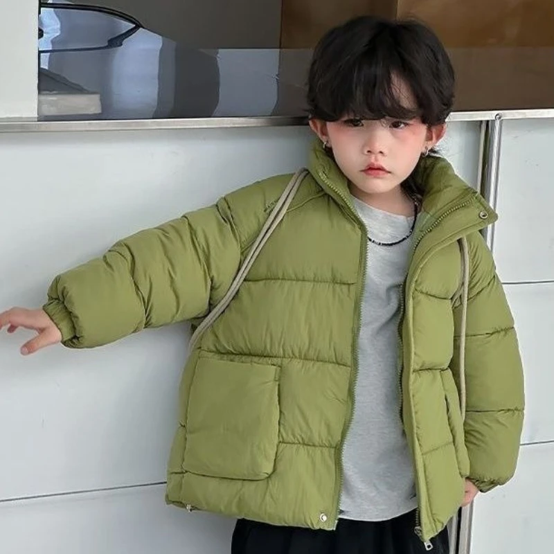 Boys Winter Padded Jacket 2026 New Short Korean Style Warm Fashion Versatile Toddler Outerwear